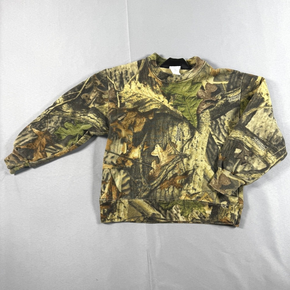 Vintage Liberty Advantage Wetlands Camo Hoodie Boys S 6-8 Hunting Sweatshirt USA